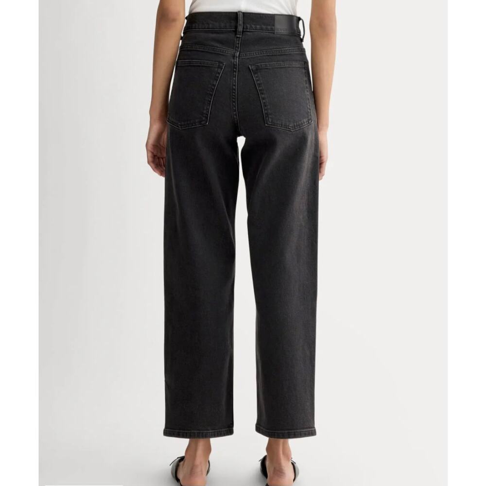Everlane Way High Jean Washed Black High Rise Straight Leg Denim Jeans Size 29L - Picture 2 of 8